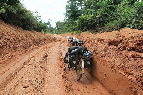 The last bit of bad road from Ekok to Mamfé