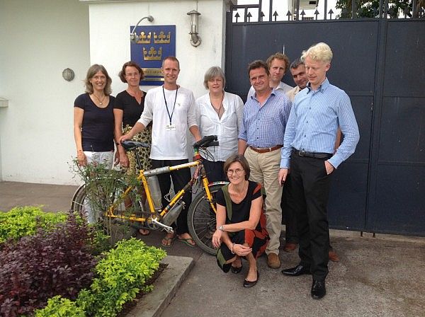 A warm welcoming at the embassy in Kinshasa