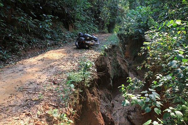 Eroded road