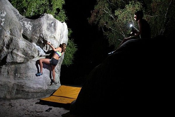 Night time bouldering