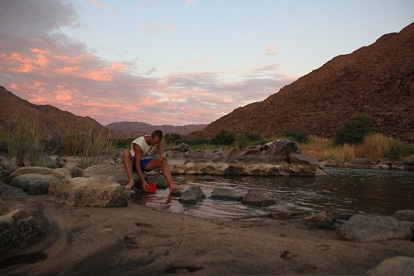 Looking for diamonds in the Orange River