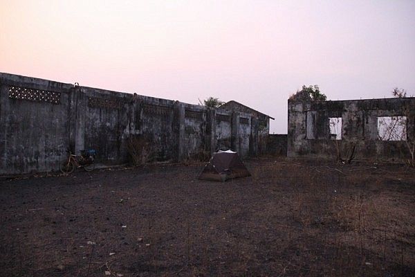 A burned out farm